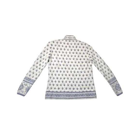 ORVIS Women's Gray Blue Quarter Zip Pullover Sweater Wool Blend Sz Small - Picture 3 of 4